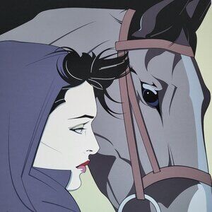 Patrick Nagel NC13 "Woman with Horse" Commemorative Print 1987